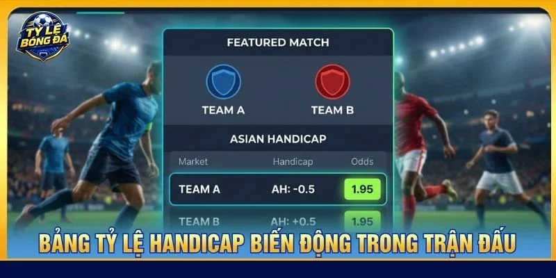 Bảng tỷ lệ Handicap biến động trong trận đấu