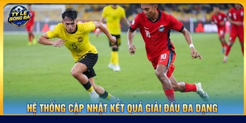 Hệ thống cập nhật kết quả giải đấu đa dạng