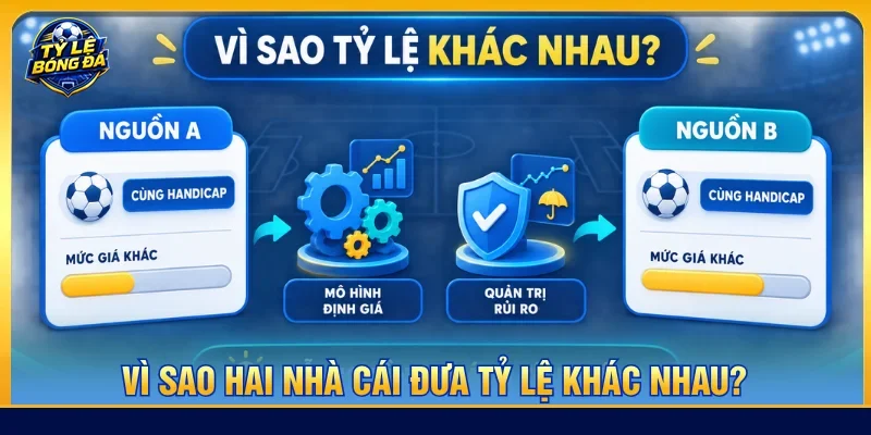 Mỗi nhà cái đưa ra tỷ lệ cá cược khác nhau