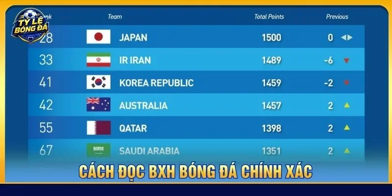Người dùng cần nắm rõ ý nghĩa của từng cột dữ liệu trên bảng xếp hạng