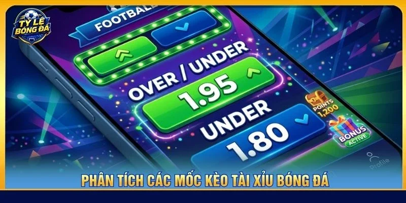 Phân tích các mốc kèo tài xỉu bóng đá