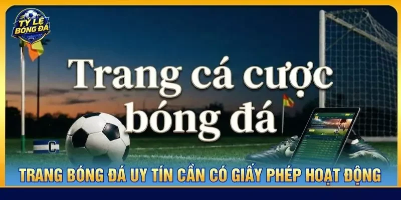 Trang cược bóng đá uy tín cần có giấy phép hoạt động
