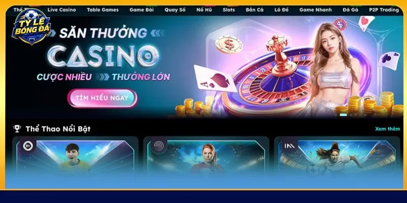 Hệ thống cung cấp đa dạng các trò chơi cá cược hấp dẫn