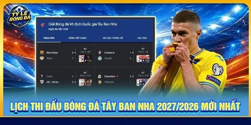 Lịch Thi Đấu Bóng Đá Tây Ban Nha 2026/2027 Mới Nhất│24/7