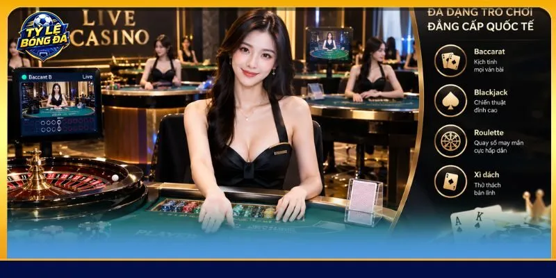 Sảnh casino live chân thực với dealer nóng bỏng